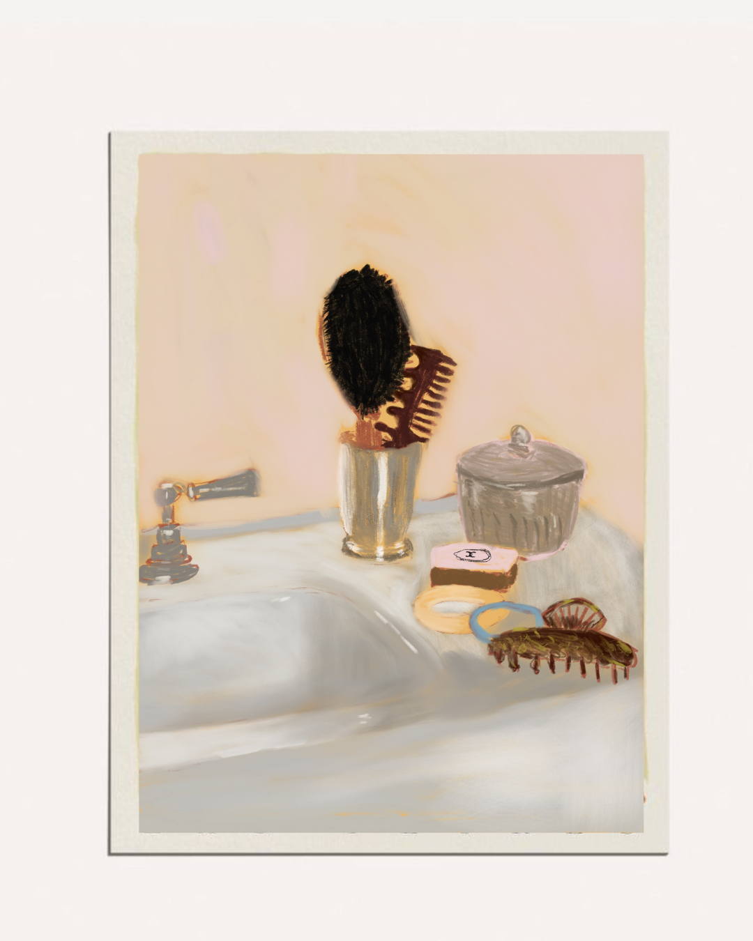 Bathroom Vanity A4 Art Print